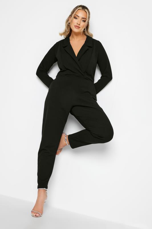 LIMITED COLLECTION Curve Black Blazer Style Jumpsuit | Yours Clothing 2