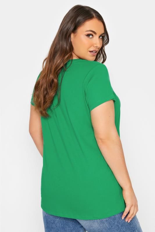 Curve Emerald Green Short Sleeve T-Shirt 3