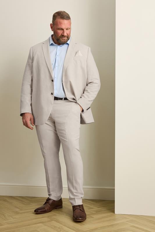  BadRhino Tailoring Big & Tall Pantalon de costume en lin beige