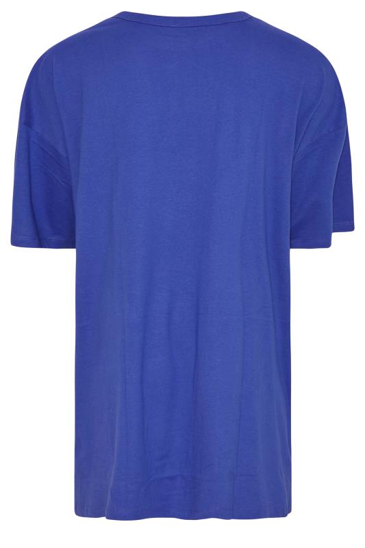 Plus Size Cobalt Blue Oversized Tunic T-Shirt Dress | Yours Clothing 7