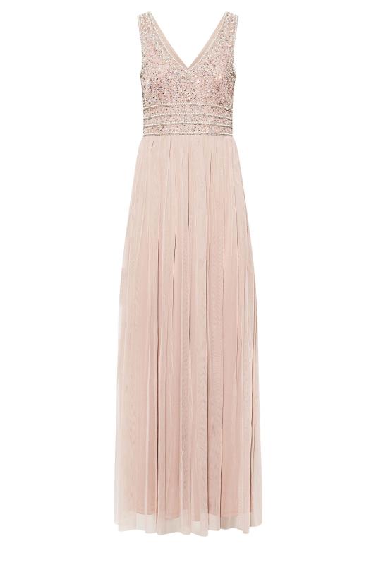 LTS Tall Women's Blush Pink Sequin Hand Embellished Maxi Dress | Long Tall Sally 6