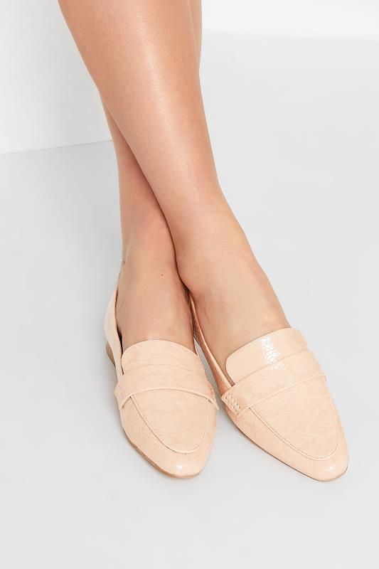 Plus Size  LTS Tall Light Pink Textured Loafer In Standard Fit