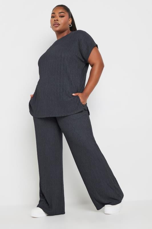 Plus size womens grey dress pants best sale