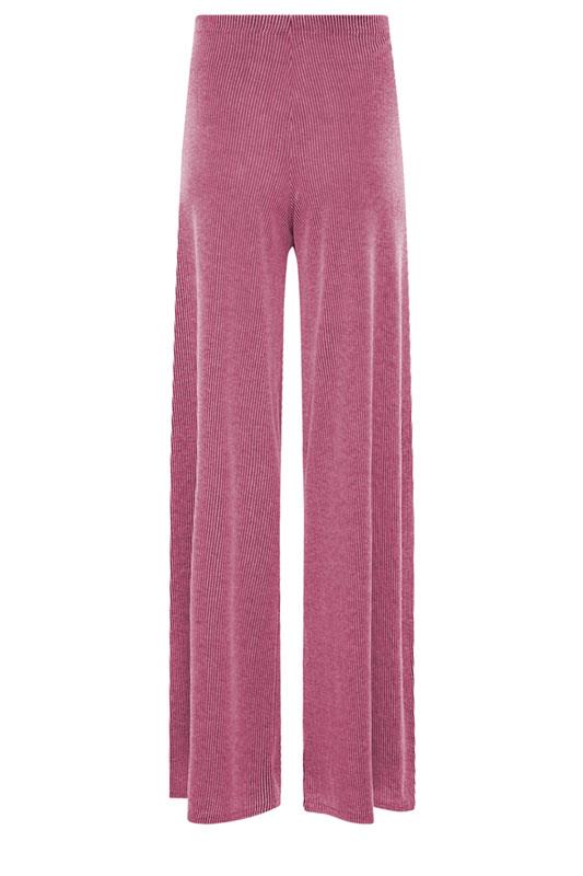 LTS Tall Pink Two-Tone Wide Leg Lounge Trousers_BK.jpg