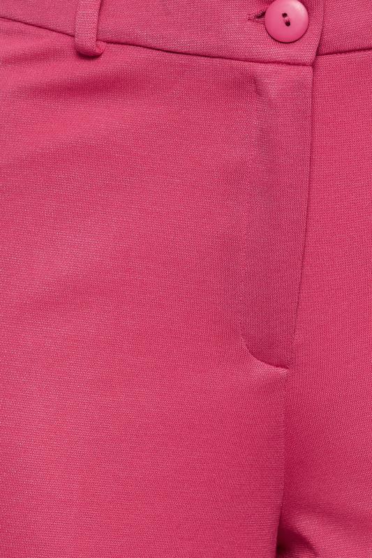 YOURS Plus Size Pink Wide Leg Button Up Trousers | Yours Clothing 3