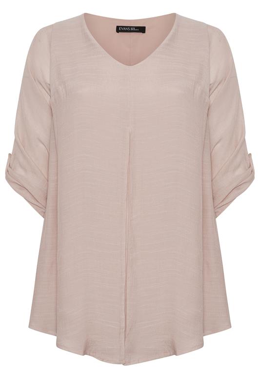 EVANS Plus Size Blush Pink Double Layer Blouse | Evans 5