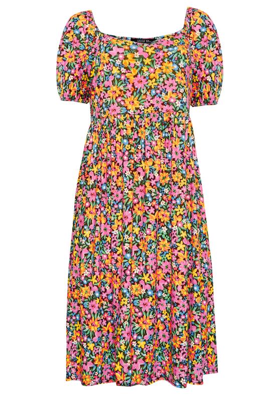 LIMITED COLLECTION Curve Plus Size Yellow Floral Midaxi Dress | Yours Clothing  6
