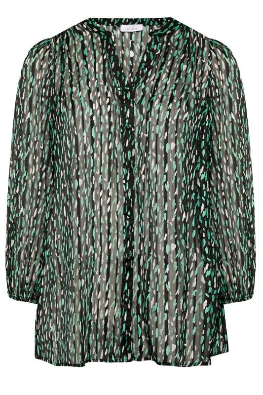 YOURS LONDON Plus Size Green Animal Print Blouse | Yours Clothing 6