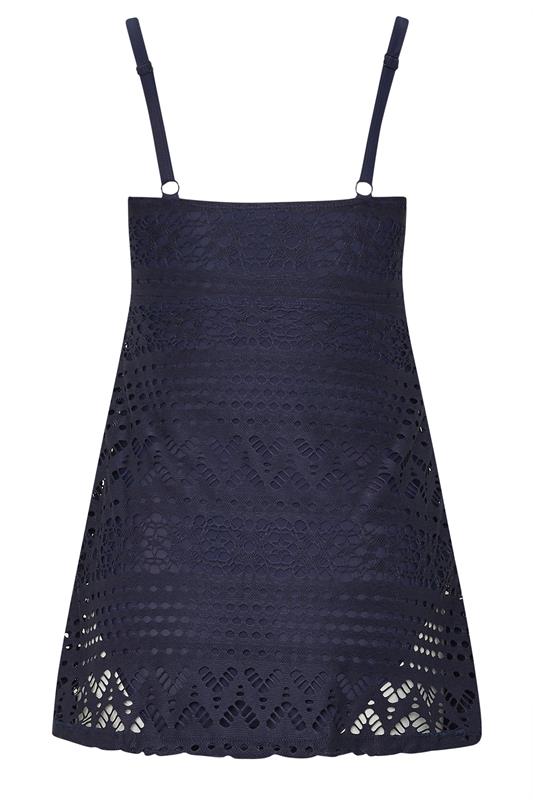 LTS Tall Navy Blue Crochet Swimskirt| Long Tall Sally  6