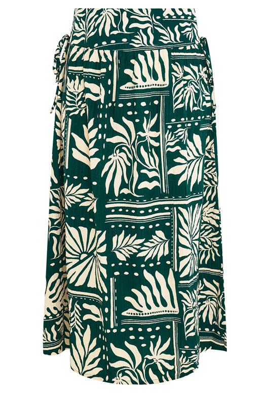 LIMITED COLLECTION Plus Size Black Abstract Palm Print Skirt | Yours Clothing 5