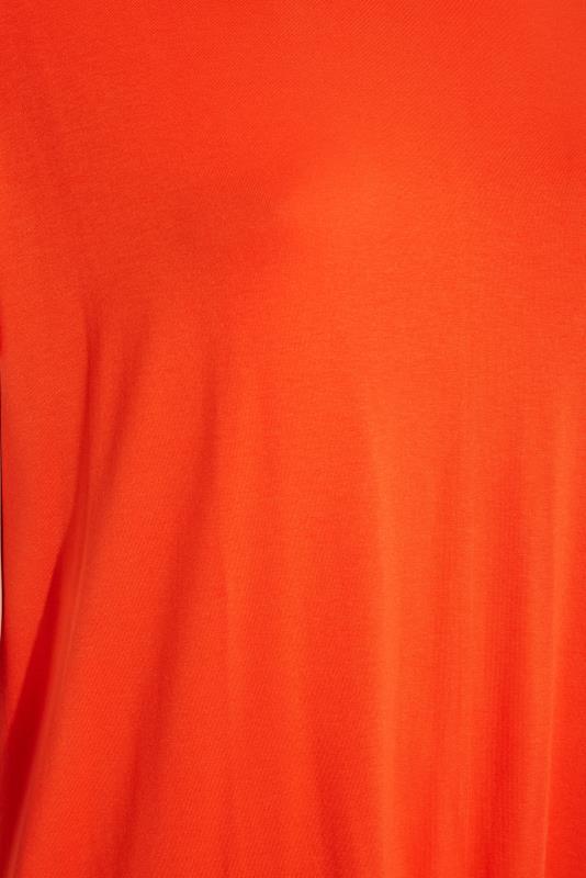 Curve Orange Grown On Sleeve T-Shirt 4