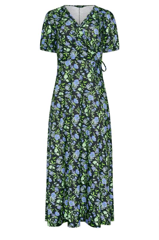 LTS Tall Women's Purple Ditsy Floral Print Midi Wrap Dress | Long Tall Sally 5