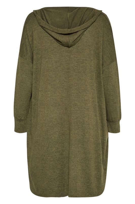 Olive Green Soft Touch Hooded Cardigan_BK.jpg