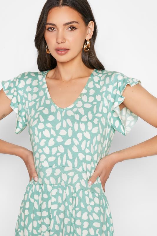 LTS Tall Green Heart Print Midi Dress 4