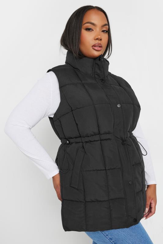 YOURS Plus Size Black Quilted Lightweight Gilet | Yours Clothing 3