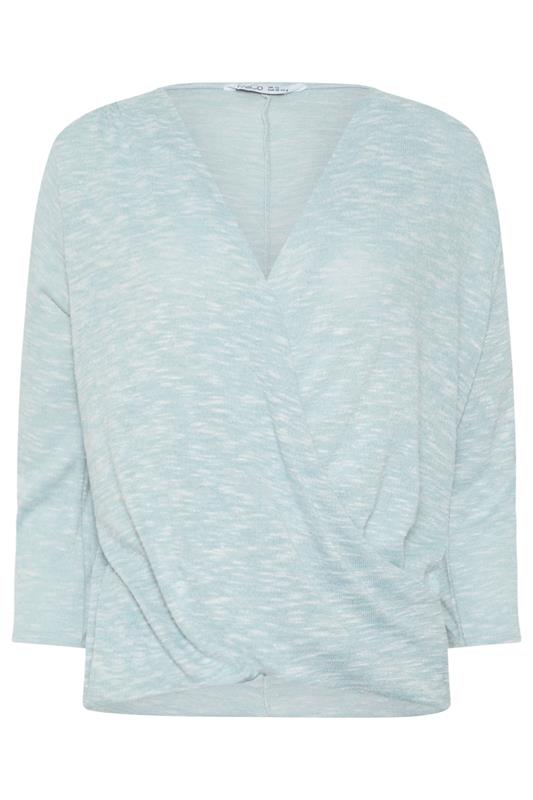 M&Co Light Blue Wrap Top | M&Co 5