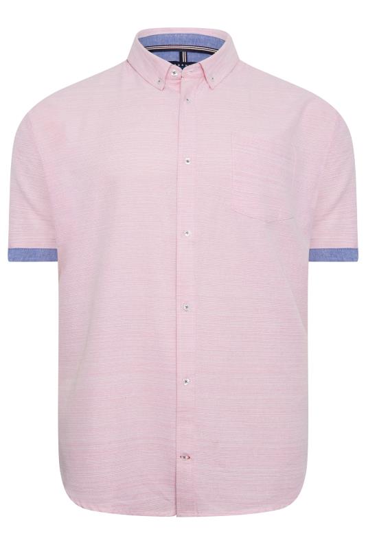 BadRhino Big & Tall Pink Cotton Slub Shirt | BadRhino 3