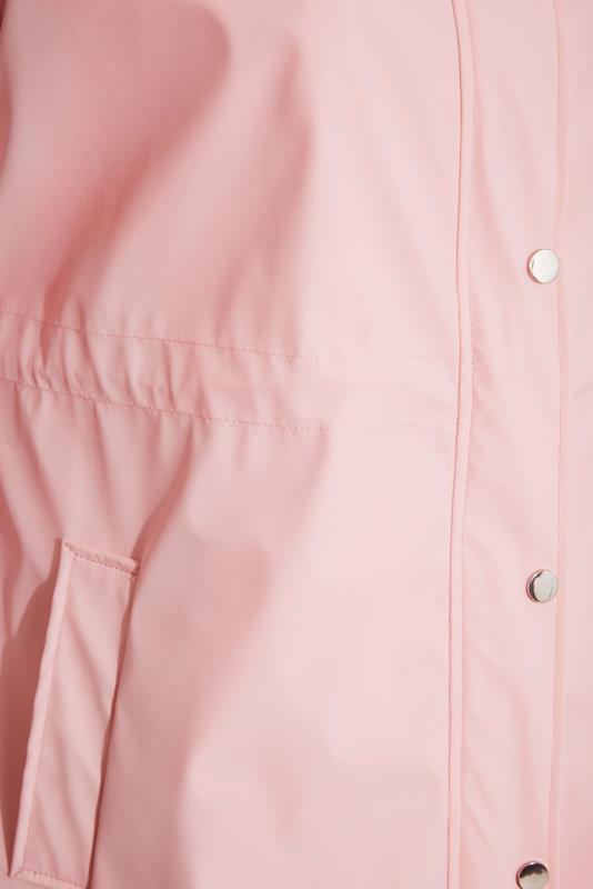 Plus Size Light Pink Raincoat | Yours Clothing  6