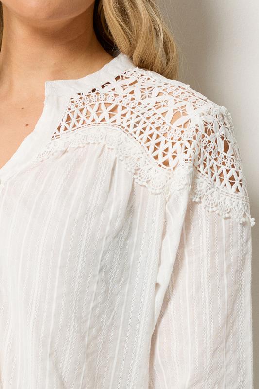 LTS Tall Women's White Lace Shirt | Long Tall Sally 4