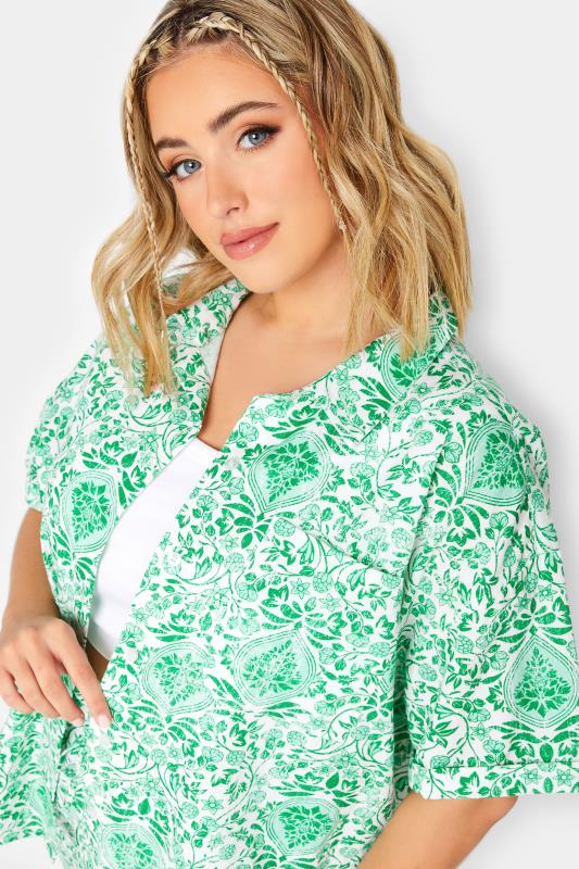 LIMITED COLLECTION Plus Size Green Paisley Print Shirt | Yours Clothing 4