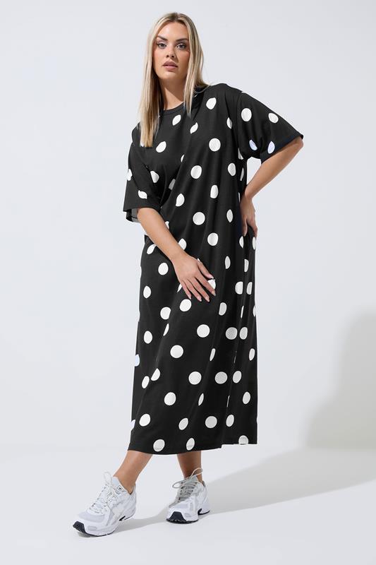  LIMITED COLLECTION Curve Black Polka Dot Maxi Dress