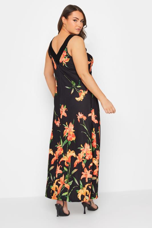 YOURS LONDON Curve Plus Size Black Floral Maxi Dress | Yours Clothing  3