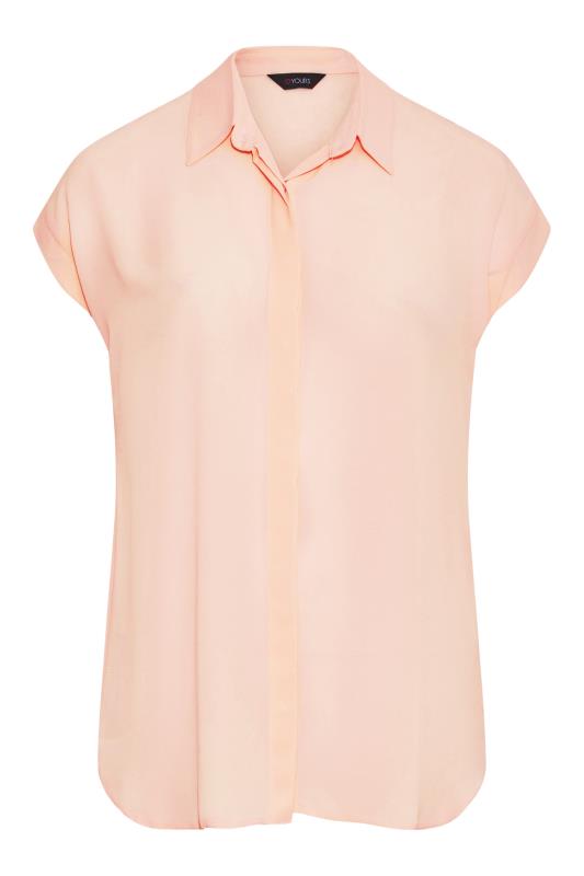 Plus Size Light Pink Short Sleeve Shirt | Yours Clothing  6