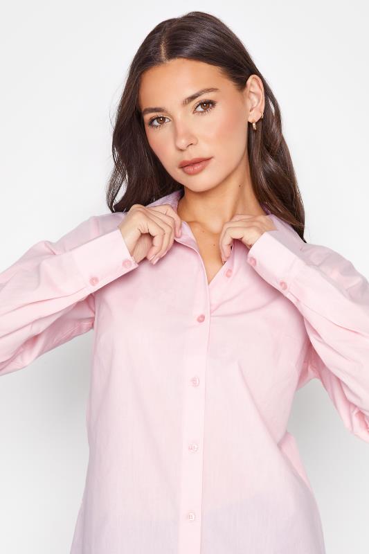 LTS Tall Blush Pink Fitted Cotton Shirt 4