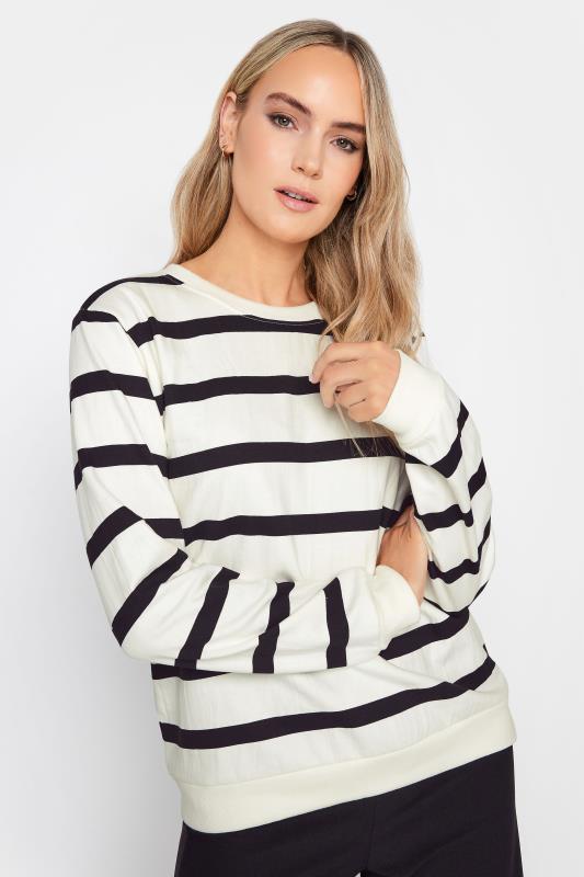 LTS Tall Ivory White Stripe Sweatshirt | Long Tall Sally 4