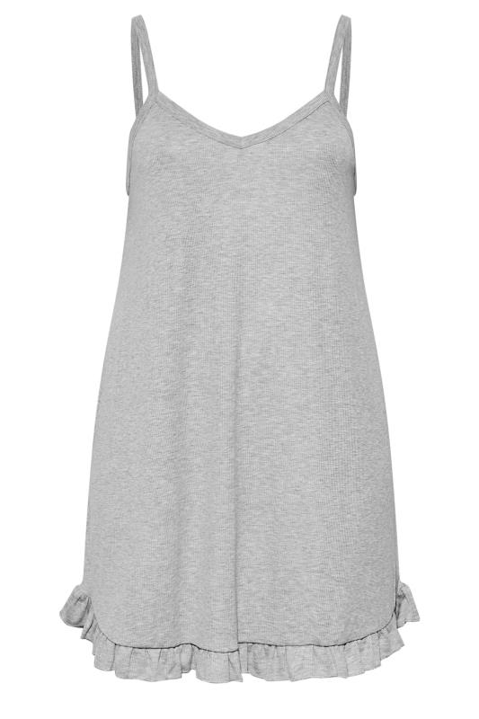Plus Size LIMITED COLLECTION Grey Marl Ribbed Nightdress | Yours Clothing 7