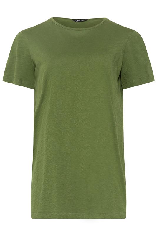 LTS Tall 2 PACK Women's Olive Green & Pink Marl Cotton T-Shirt | Long Tall Sally 8