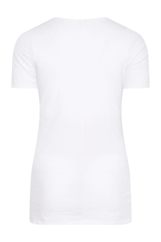 Plus Size BUMP IT UP MATERNITY White Cotton Nursing Top | Yours Clothing 6