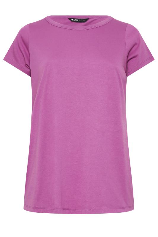 YOURS Curve Plus Size Essentials Purple T-Shirt | Yours Clothing  6
