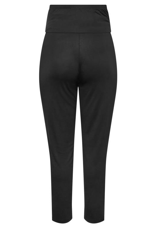 BUMP IT UP MATERNITY Curve Plus Size Black Harem Trousers | Yours Clothing  6