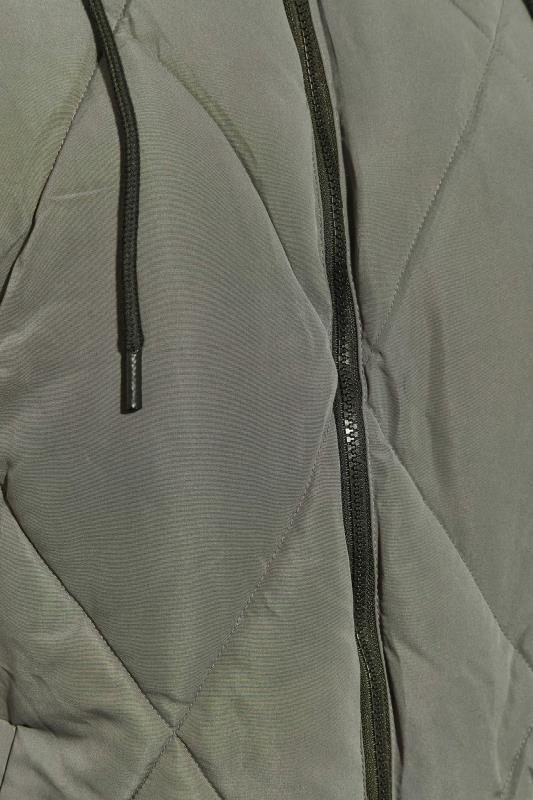 Curve Grey Quilted Midaxi Coat 5