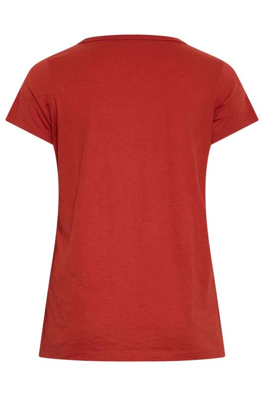 YOURS Plus Size Rust Orange T-Shirt | Yours Clothing 7