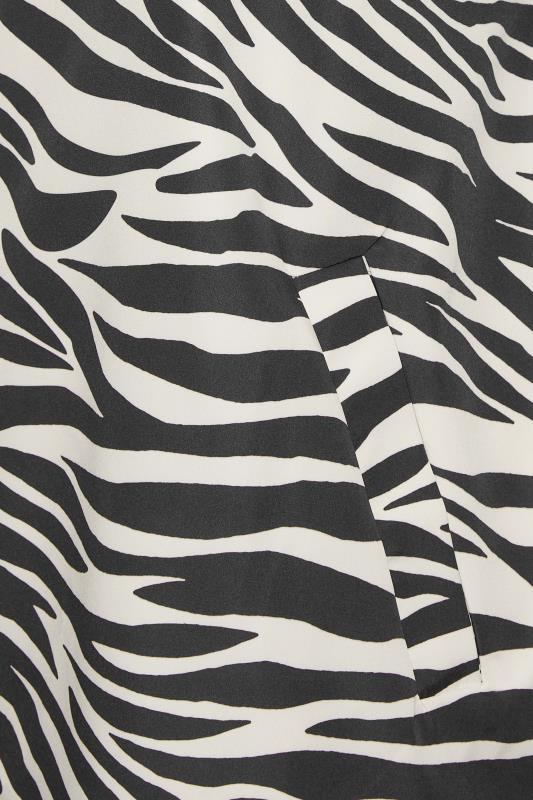 YOURS LUXURY Plus Size Black & White Zebra Print Longline Raincoat | Yours Clothing 6