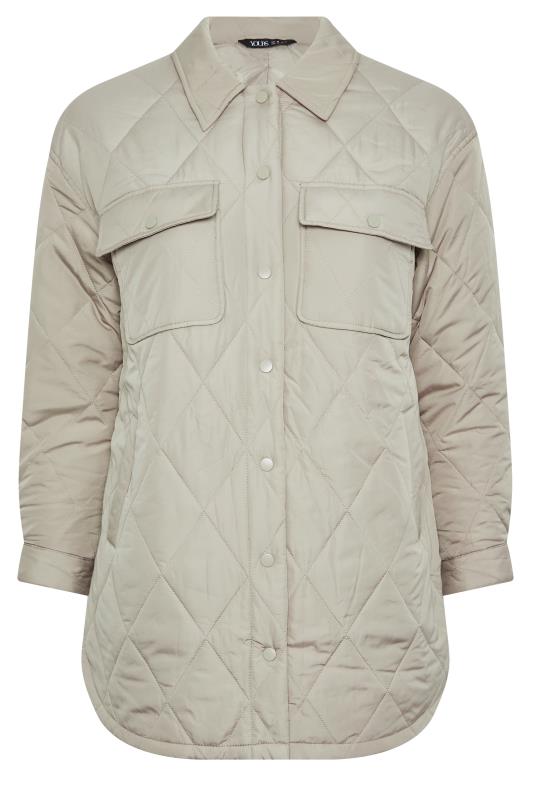 YOURS Plus Size Grey Quilted Jacket | Yours Clothing 6