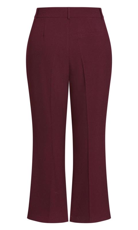 Evans Burgundy Red Wide Leg Trousers 6