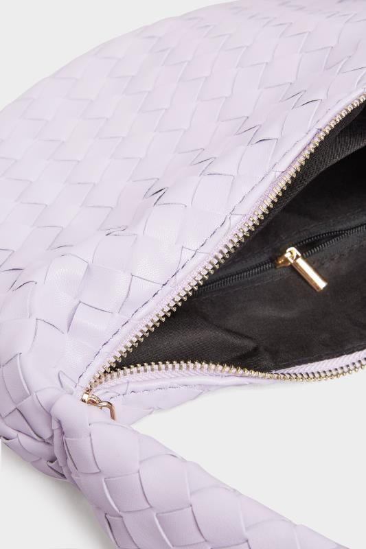 Lilac Purple Woven Slouch Handle Bag | Yours Clothing  5