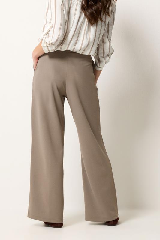 M&Co Mocha Brown Pintuck Wide Leg Trousers | M&Co  2