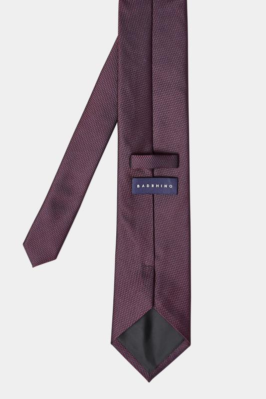 BadRhino Purple Plain Textured Tie | BadRhino 3