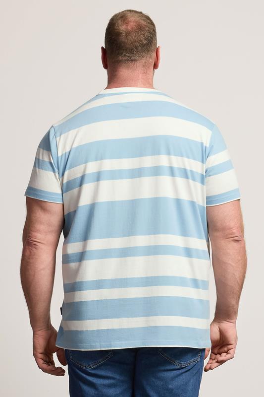 BadRhino Big & Tall Baby Blue Extra Long Stripe T-Shirt | BadRhino 2