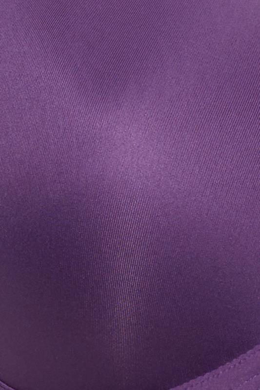 Poly Cotton Plain Womens Purple Transparent Strap Push Up Padded