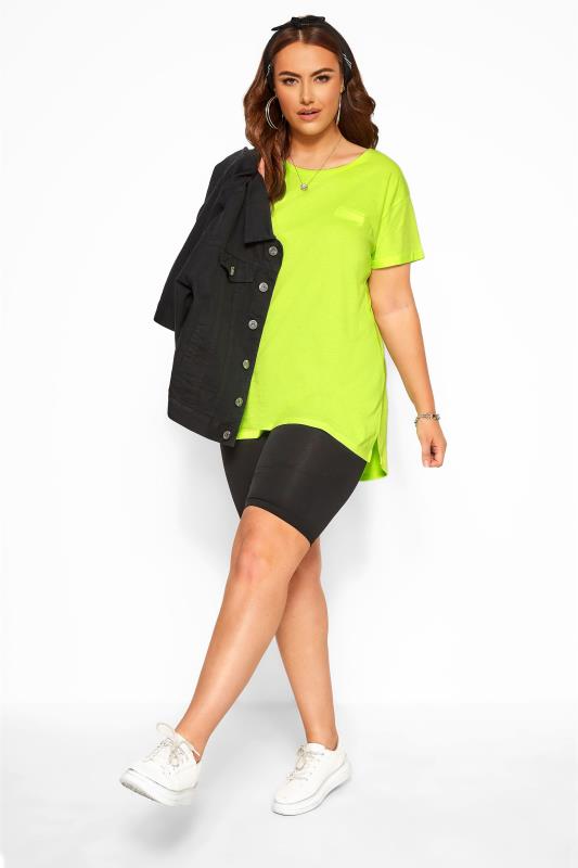 Download Neon Yellow Mock Pocket T-Shirt | Yours Clothing