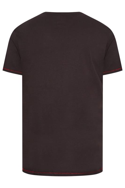 D555 Big & Tall Black Couture Skull Print T-Shirt | BadRhino 4