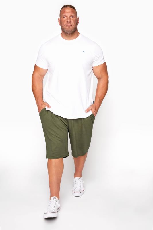 BadRhino Big & Tall Khaki Green Essential Jogger Shorts_A.jpg