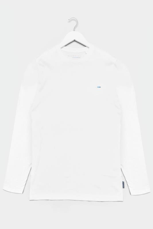 BadRhino Big & Tall White Plain Long Sleeve T-Shirt 2