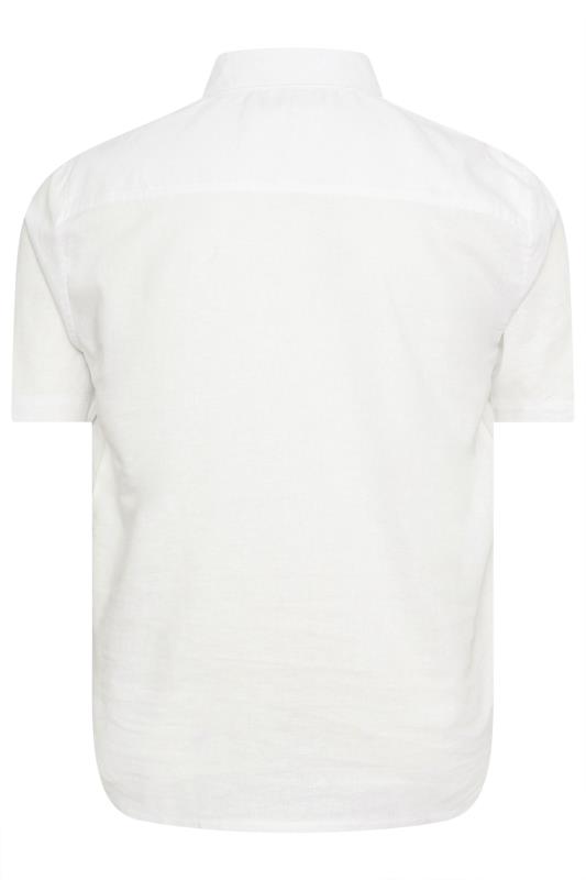BadRhino White Short Sleeve Linen Shirt | BadRhino 5
