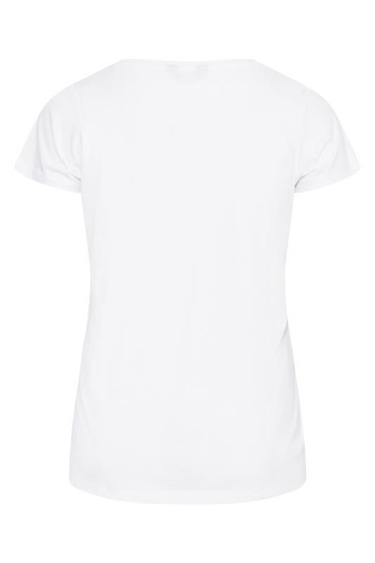 Plus Size White Basic T-Shirt - Petite | Yours Clothing 6